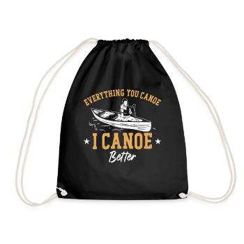 Canoe Canoeing Vintage Anything - Turnbeutel - Schwarz - Vorne