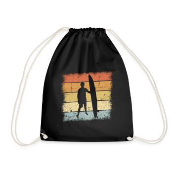 Surfing Vintage - Drawstring Bag - black - Front