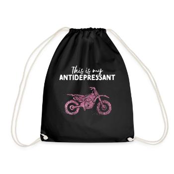 Moto MotoCycliste Biker Biker - Sac de sport léger - noir - Devant