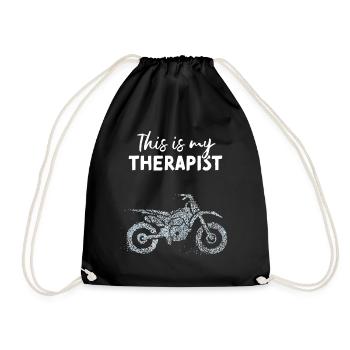 Moto Moto Thérapeute Motard - Sac de sport léger - noir - Devant