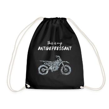 Moto MotoCycliste Motard Motard - Sac de sport léger - noir - Devant