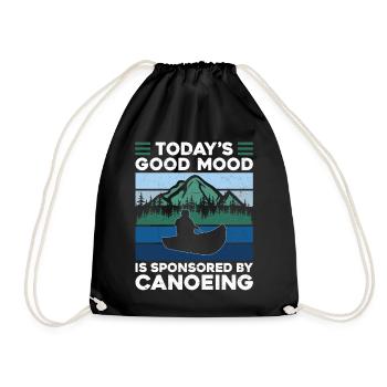 Canoe Canoeing Vintage Retro - Turnbeutel - Schwarz - Vorne