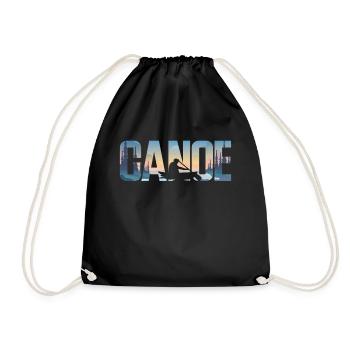 Canoe Canoeing Canoe - Drawstring Bag - black - Front