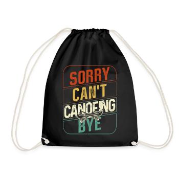 Canoe Canoeing Retro Vintage Sorry - Drawstring Bag - black - Front