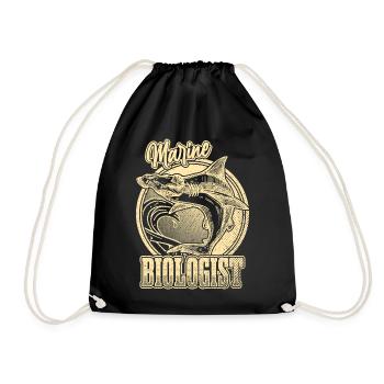 Marine Biologist Hammerhead Shark Marine Biology - Drawstring Bag - black - Front