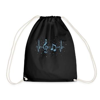 Music Key Music Teacher Music School - Drawstring Bag - black - Front