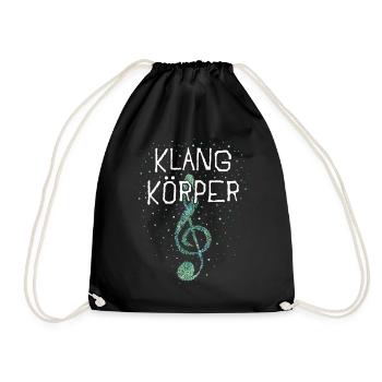 Klangkörper Sänger Sängerin Sopran Chor - Turnbeutel - Schwarz - Vorne