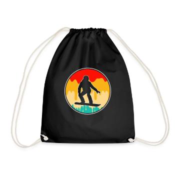 Snowboard Rétro - Sac de sport léger - noir - Devant