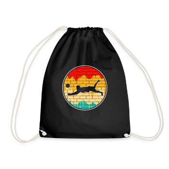 Volleyball Retro - Drawstring Bag - black - Front