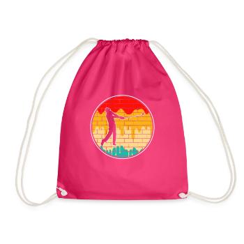 Golf Retro - Turnbeutel - Fuchsia - Vorne