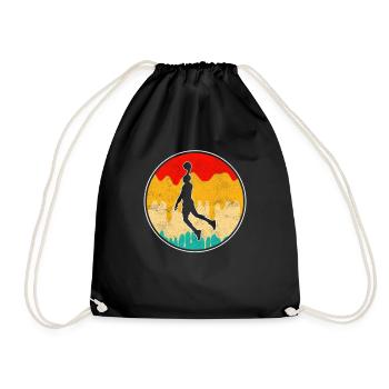 Basketball Retro - Turnbeutel - Schwarz - Vorne
