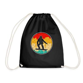 Snowboard Rétro - Sac de sport léger - noir - Devant