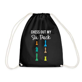 Chess Out My Six Pack - Checkmate Chess Player - Turnbeutel - Schwarz - Vorne