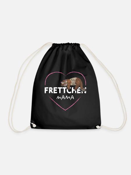 Frettchen Fischoffer Mama Muttertag - Turnbeutel - Schwarz