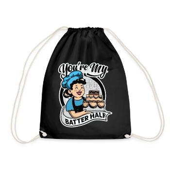 You’re My Batter Half - Gâteau - Cuisson - Boulanger - Sac de sport léger - noir - Devant