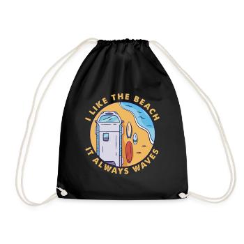 J’aime la plage, elle fait toujours des vagues - Surf - Surf - Sac de sport léger - noir - Devant