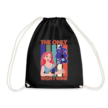 The Only Wish I Wine - Träumerei - Tagträumerei - Turnbeutel - Schwarz - Vorne