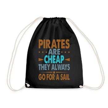 Les pirates sont bon marché - Funny Dad Jokes - Plage - Sac de sport léger - noir - Devant
