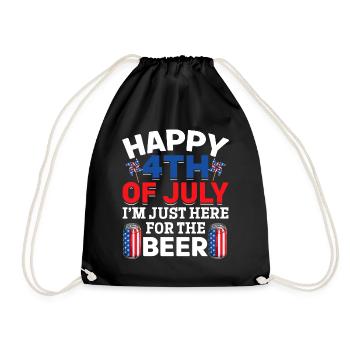 Joyeux 4 juillet, je suis juste ici pour la bière - Sac de sport léger - noir - Devant