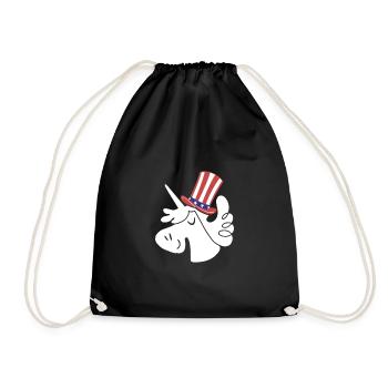 4th Of July Party Licorne DRAPEAU AMÉRICAIN Happy 4th Of - Sac de sport léger - noir - Devant