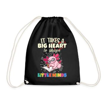 It Takes A Big Heart To Shape Little Minds Teacher - Turnbeutel - Schwarz - Vorne