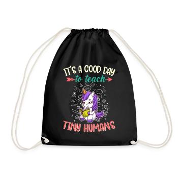 Good Day To Teach Tiny Humans Elementary Teacher - Turnbeutel - Schwarz - Vorne