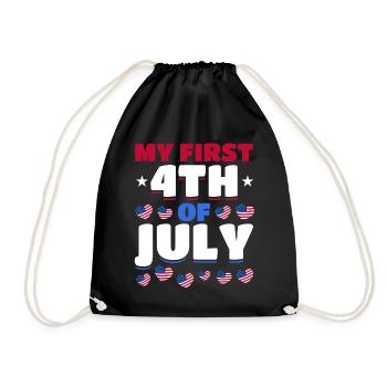 Journée patriotique Drapeau américain 4 juillet Fête Ma première - Sac de sport léger - noir - Devant