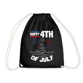 Happy 4th Of July Whale 4th Of July Baby - Turnbeutel - Schwarz - Vorne