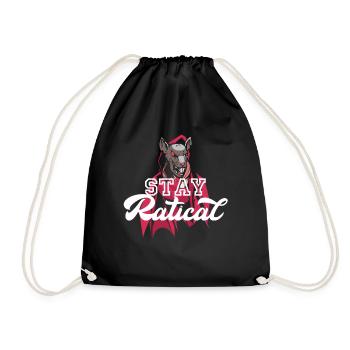 Rat Ratical Rodent Rat Owners Pet - Drawstring Bag - black - Front