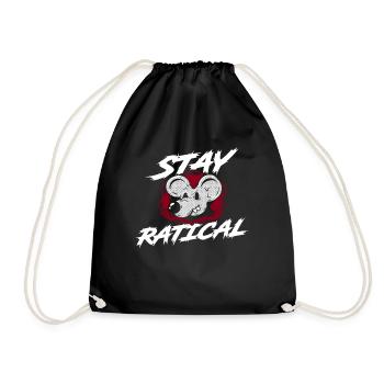 Rat Ratical Rodent Rat Owners Pet - Drawstring Bag - black - Front