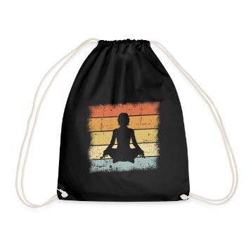 Yoga Namaste - Drawstring Bag - black - Front