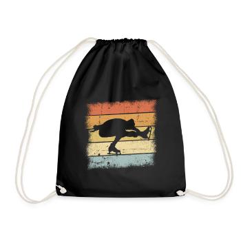 Patinage artistique rétro - Sac de sport léger - noir - Devant