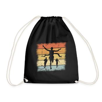 Marathon motif - Drawstring Bag - black - Front
