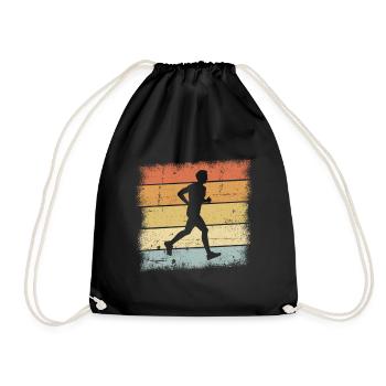 Joggen Sunset - Turnbeutel - Schwarz - Vorne