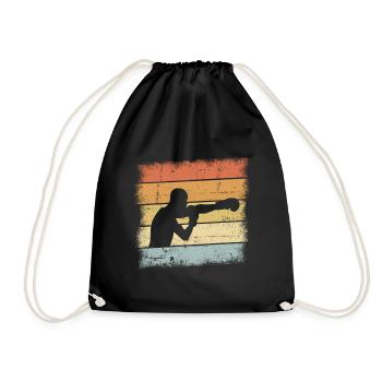 Boxer Retro - Turnbeutel - Schwarz - Vorne