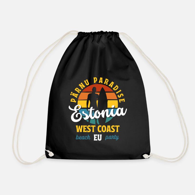 Pärnu Paradise Eesti Westküste EU - Turnbeutel - Schwarz