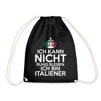 Italia Italien Italiener Italienisches - Turnbeutel - Schwarz - Vorne