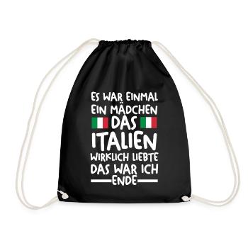 Italia Italien Italiener Italienisches - Turnbeutel - Schwarz - Vorne