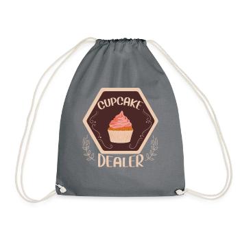 Cupcake Design für Konditor | Cupcake Dealer - Turnbeutel - Grau - Vorne
