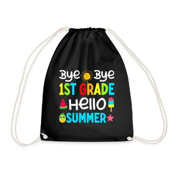 Bye Bye 1St Grade Hello Summer - Turnbeutel - Schwarz - Vorne