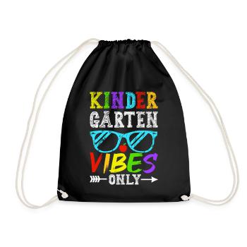Kindergarten Vibes Only - Turnbeutel - Schwarz - Vorne