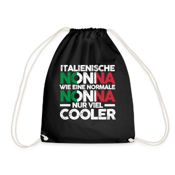 Italia Nonna Italienische Oma Italien - Turnbeutel - Schwarz - Vorne