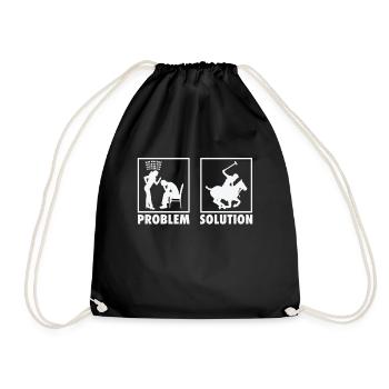 Polo Horseback Game Polo Players Statement - Turnbeutel - Schwarz - Vorne