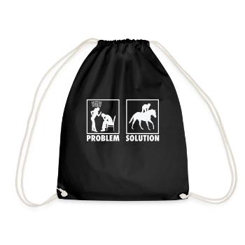 Horse Racing Horse Racers Statement Problem - Turnbeutel - Schwarz - Vorne