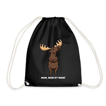 Orignal Cerf Élan Têtu Hommes Femmes - Sac de sport léger - noir - Devant