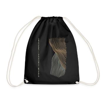 Worldwide Lines Art - Drawstring Bag - black - Front