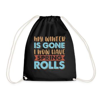 Ma graisse d’hiver a disparu, j’ai maintenant des rouleaux de printemps - Sac de sport léger - noir - Devant