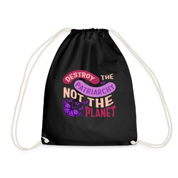 Chemise féministe, détruisez le patriarcat pas le - Sac de sport léger - noir - Devant