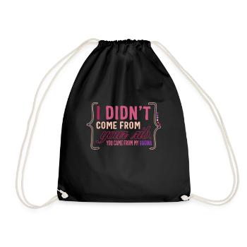 Chemise féministe, je ne suis pas venue de ton tee-shirt à côtes, - Sac de sport léger - noir - Devant