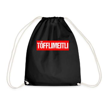 Töfflimeitl - Turnbeutel - Schwarz - Vorne